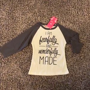 Little girls print raglan.
